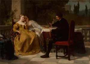 The music of love by Friedrich Kraus Oil Painting