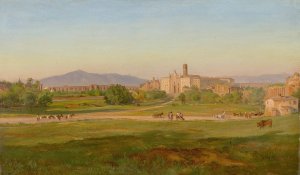 Blick auf die Basilica di Santa Croce in Gerusalemme by Friedrich Loos Oil Painting