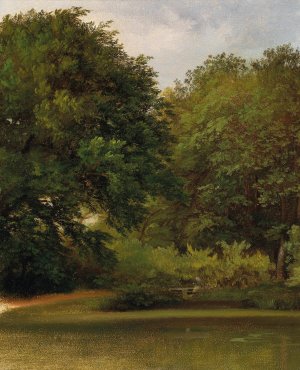 Group of Trees in the Park by Friedrich Loos Oil Painting