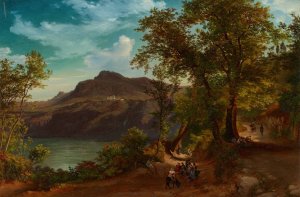 Monte Cavo bei Albano by Friedrich Loos Oil Painting