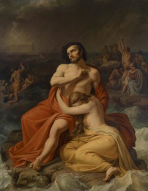 The Flood by Friedrich Matthai Oil Painting