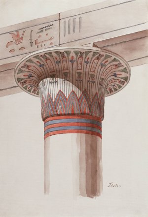 A Capital From Thebes by Friedrich Maximilian Hessemer Oil Painting