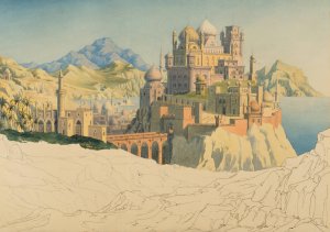 Vision of an Islamic City by Friedrich Maximilian Hessemer Oil Painting