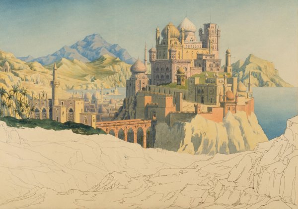 Main Product Photo of Vision of an Islamic City  Painting by Friedrich Maximilian Hessemer