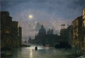 Santa Maria Della Salute, Venice painting by Friedrich Nerly The Younger