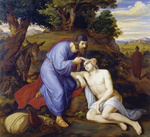 The Good Samaritan by Friedrich Olivier Oil Painting