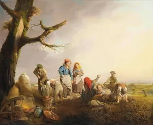 The potato pickers Oil painting by Friedrich Otto Georgi