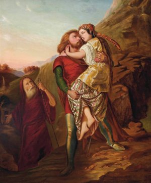 Moses and Zipporah by Friedrich Overbeck Oil Painting