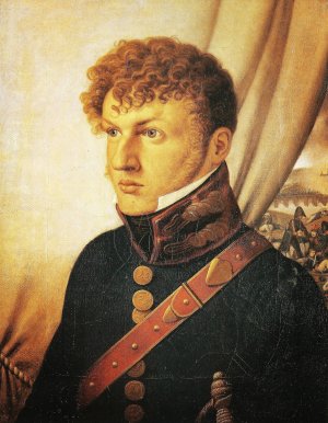 Portrait of Johann Christian Jeremias Martini as military surgeon of the Imperial French 25th Light Infantery Regiment by Friedrich Overbeck Oil Painting