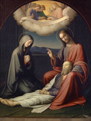 The Death of Saint Joseph by Friedrich Overbeck Oil Painting