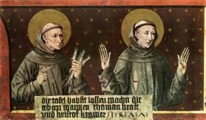 St Anthony of Padua and St Francis of Assisi Oil painting by Friedrich Pacher