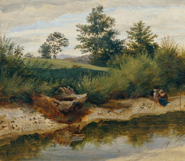 Bachlandschaft  by Friedrich Philipp Reinhold - Hand-Painted Oil Painting Reproduction