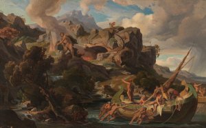 Departure from the lands of the Cyclops by Friedrich Preller The Elder Oil Painting