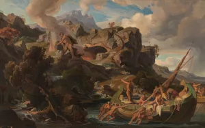 Departure from the lands of the Cyclops by Friedrich Preller The Elder Oil Painting