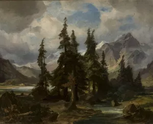Mountain landscape from Norway by Friedrich Preller The Elder Oil Painting
