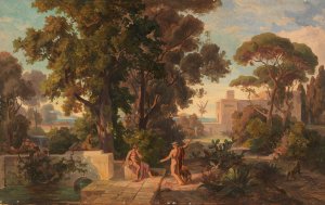 Odysseus empfangt von Hermes das Moly by Friedrich Preller The Elder Oil Painting