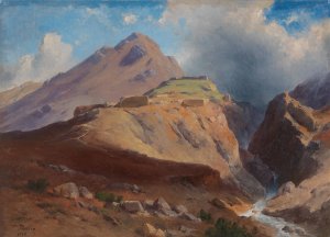 Felsenlandschaft Mykene by Friedrich Preller The Younger Oil Painting