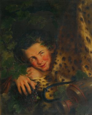 Satyr by Friedrich Schilcher Oil Painting