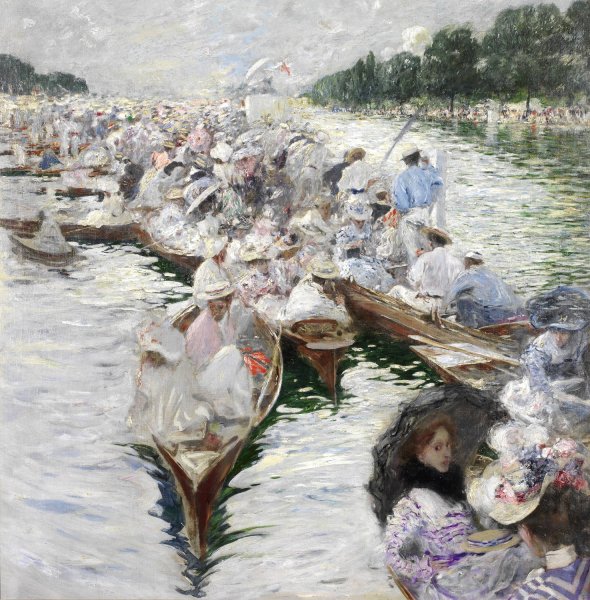 Regatta by Friedrich Stahl Henley - Hand-Painted Oil Painting Reproduction