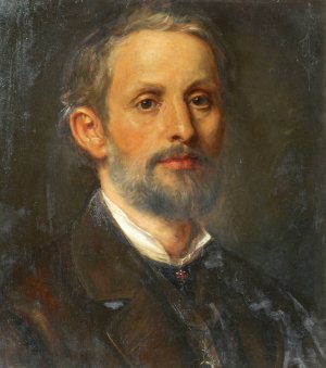 Selbstbildnis by Friedrich Staudinger Oil Painting