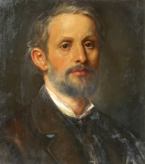 Selbstbildnis Oil painting by Friedrich Staudinger
