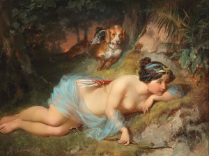 Diana by Friedrich Sturm Oil Painting