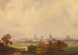 Herbstlandschaft in Holland by Friedrich Voltz Oil Painting