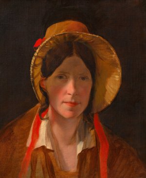 Antonie Amerling mit Florentinerhut by Friedrich Von Amerling Oil Painting
