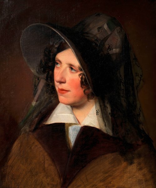 Main Product Photo of Antonie Amerling mit schwarzem Schleierhut  Painting by Friedrich Von Amerling