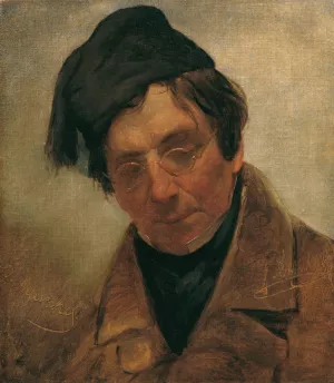 Der Bildhauer Pompeo Marchesi by Friedrich Von Amerling Oil Painting
