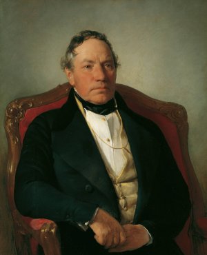 Der Industrielle Johann Nepomuk Reithoffer by Friedrich Von Amerling Oil Painting