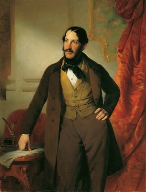 Der Industrielle Maximilian Todesco by Friedrich Von Amerling Oil Painting