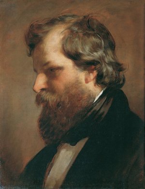 Der Maler Carl Rahl by Friedrich Von Amerling Oil Painting