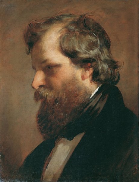 Der Maler Carl Rahl  by Friedrich Von Amerling - Hand-Painted Oil Painting Reproduction