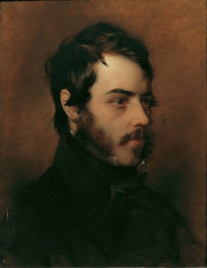 Der Maler Karl von Pausinger by Friedrich Von Amerling Oil Painting