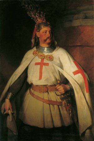 Erzherzog Leopold als Kreuzritter by Friedrich Von Amerling Oil Painting