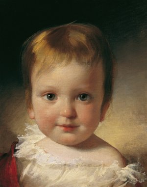 Freiherr Alexander Vesque von Puttlingen als Kind by Friedrich Von Amerling Oil Painting