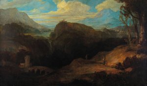 Gebirgslandschaft by Friedrich Von Amerling Oil Painting