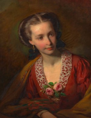 Hermine Amerling by Friedrich Von Amerling Oil Painting