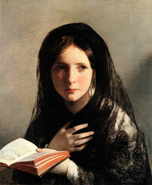 In Traumen Versunken by Friedrich Von Amerling Oil Painting