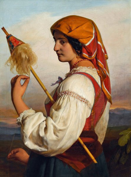 Main Product Photo of Italienerin  Painting by Friedrich Von Amerling