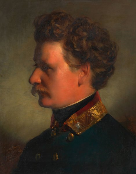 Main Product Photo of Joseph Georg Amerling als Major  Painting by Friedrich Von Amerling