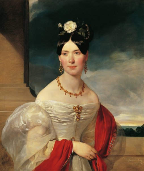 Main Product Photo of Marie Freiin Vesque of Puettlingen  Painting by Friedrich Von Amerling