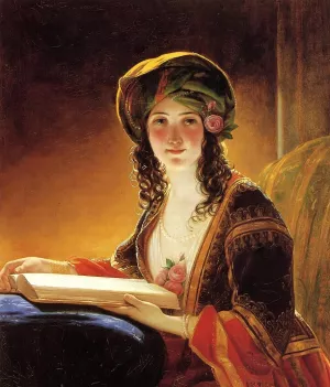 Oriental Woman by Friedrich Von Amerling Oil Painting