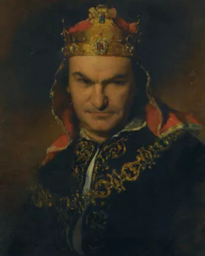 Portrait of the Actor Bogumil Dawson as Richard III by Friedrich Von Amerling Oil Painting