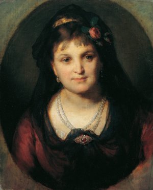 Rosalia Hermann by Friedrich Von Amerling Oil Painting