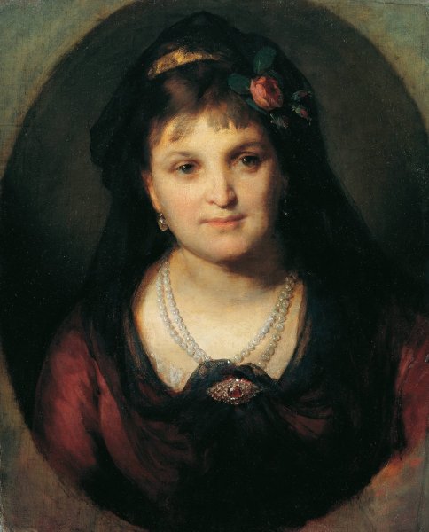 Rosalia Hermann  by Friedrich Von Amerling - Hand-Painted Oil Painting Reproduction
