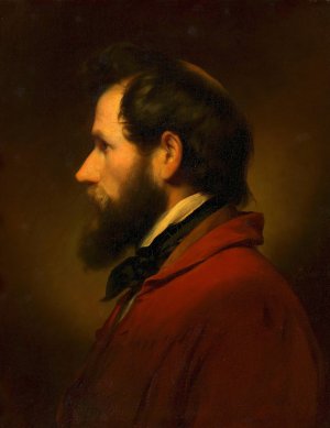 Selbstbildnis Friedrich von Amerling by Friedrich Von Amerling Oil Painting