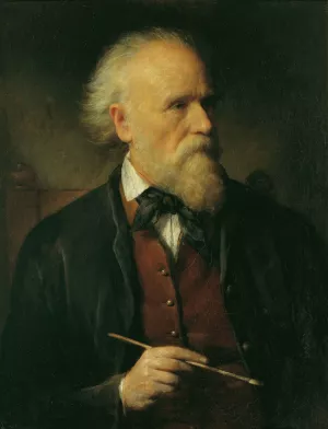 Selbstportrat by Friedrich Von Amerling Oil Painting