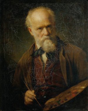 Selbstportrat by Friedrich Von Amerling Oil Painting
